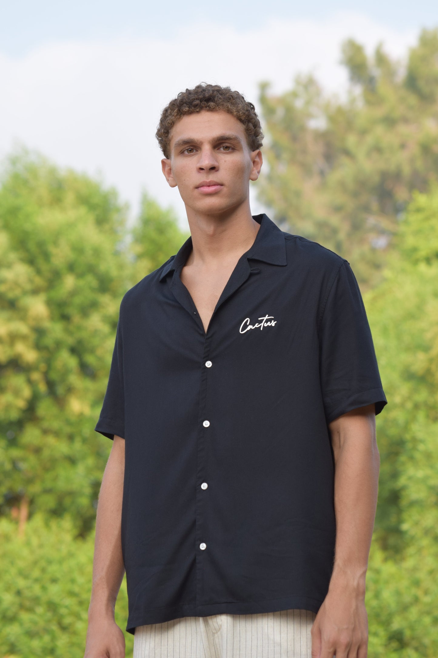 Black Relaxed-Fit Shirt